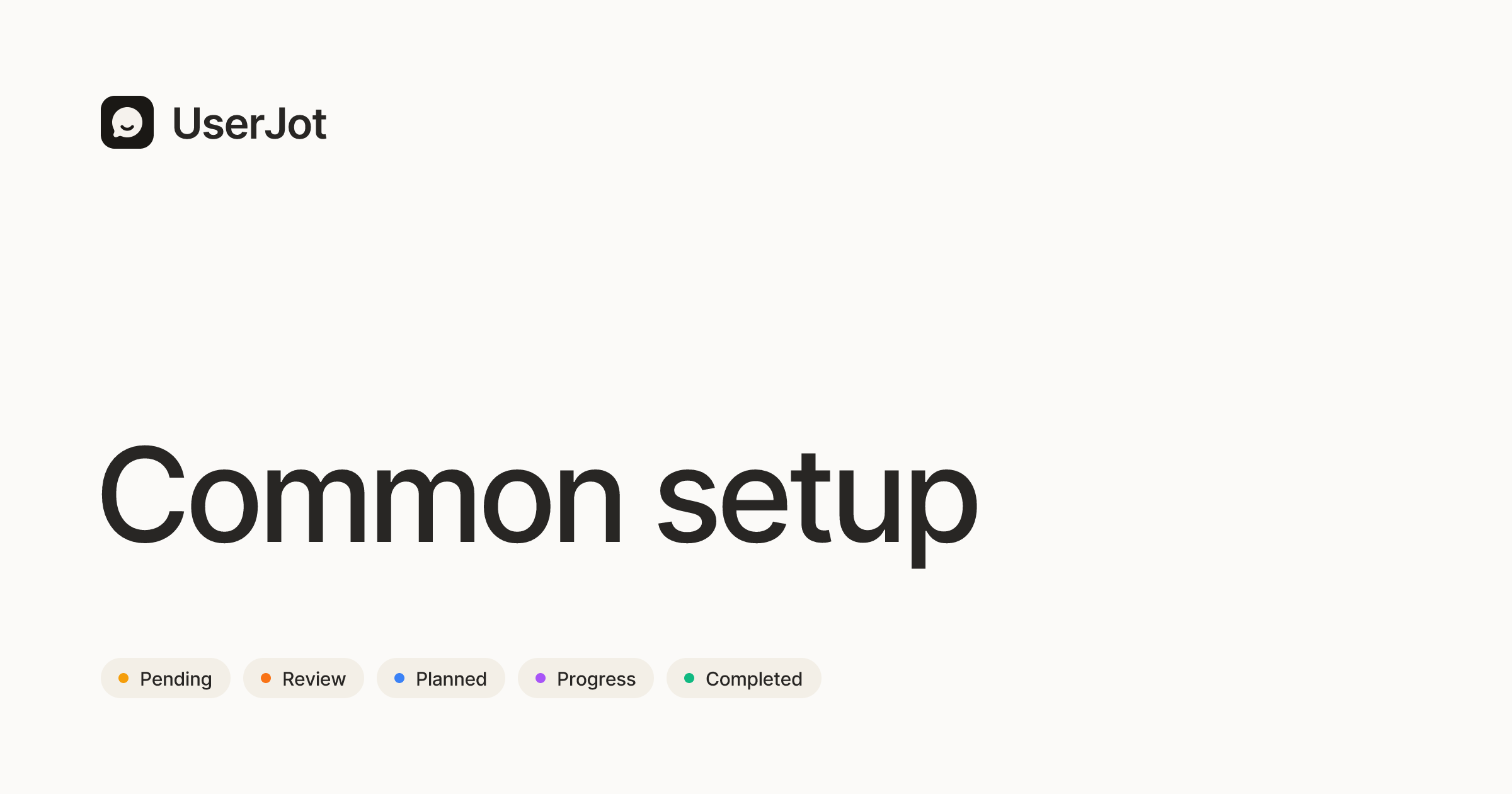 Common setup — UserJot